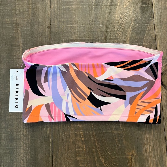 KIKIRIO SWIM BANDEAU FLORAL TOP SIZE SMALL NWT - Picture 4 of 4